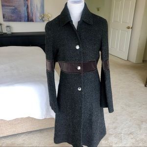 Tory Burch Wool & Velvet Coat